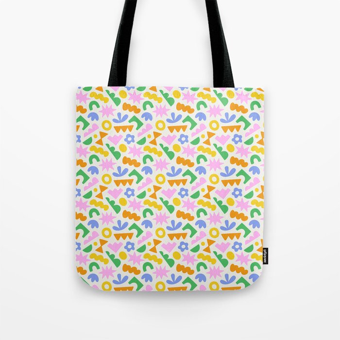 Colorful abstract organic shape patern Tote Bag Gallery Image 1