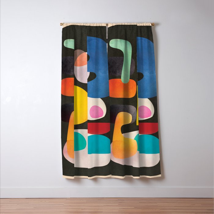 Abstract Modern Art 28 Window Curtain Gallery Image 3