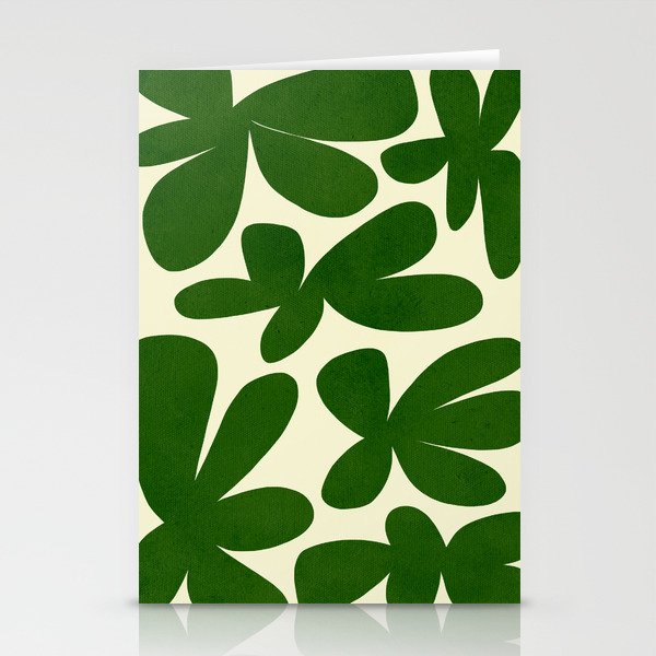 Abstract-botanical 35 green Stationery Card Gallery Image 1
