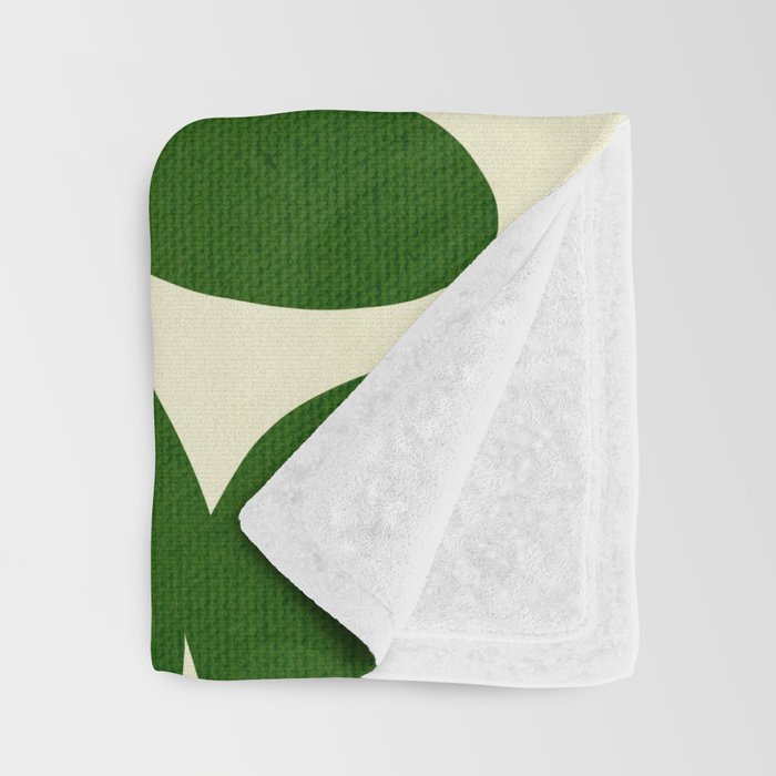 Abstract-botanical 35 green Throw Blanket Gallery Image 3