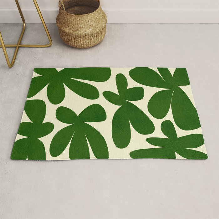 Abstract-botanical 35 green Rug Gallery Image 1
