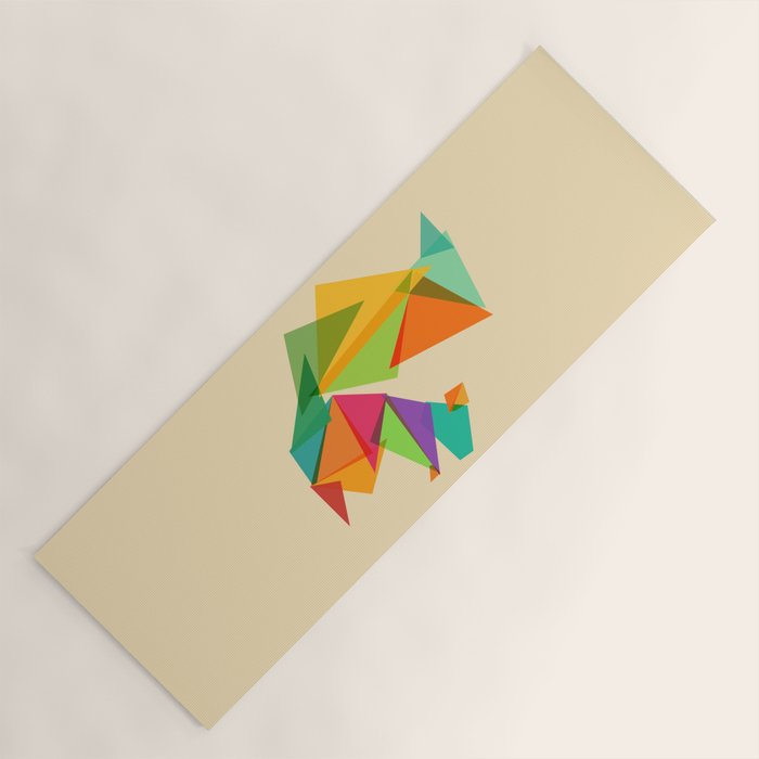Fractal geometric Squirrel Yoga Mat Gallery Image 1