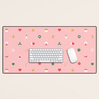 Retro christmas ornament decoration pattern Desk Mat Gallery Image 1