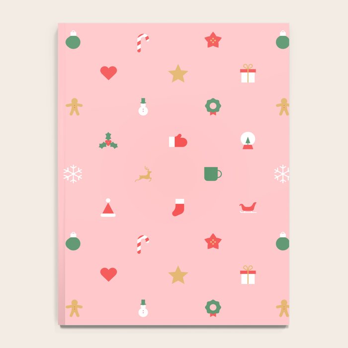 Retro christmas ornament decoration pattern Notebook Gallery Image 4
