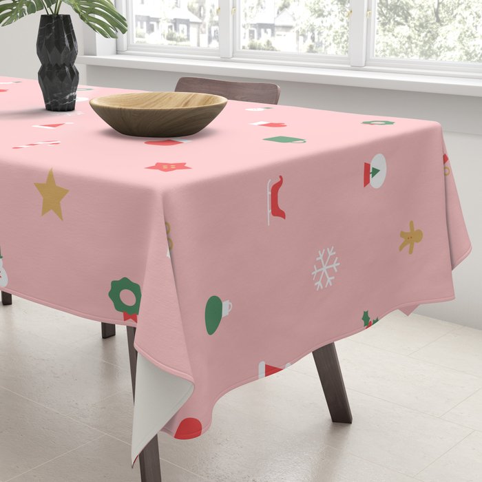 Retro christmas ornament decoration pattern Tablecloth Gallery Image 3