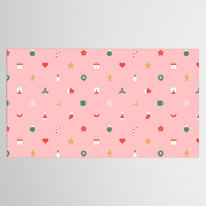 Retro christmas ornament decoration pattern Tablecloth Gallery Image 2