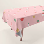 Retro christmas ornament decoration pattern Tablecloth Gallery Image 1