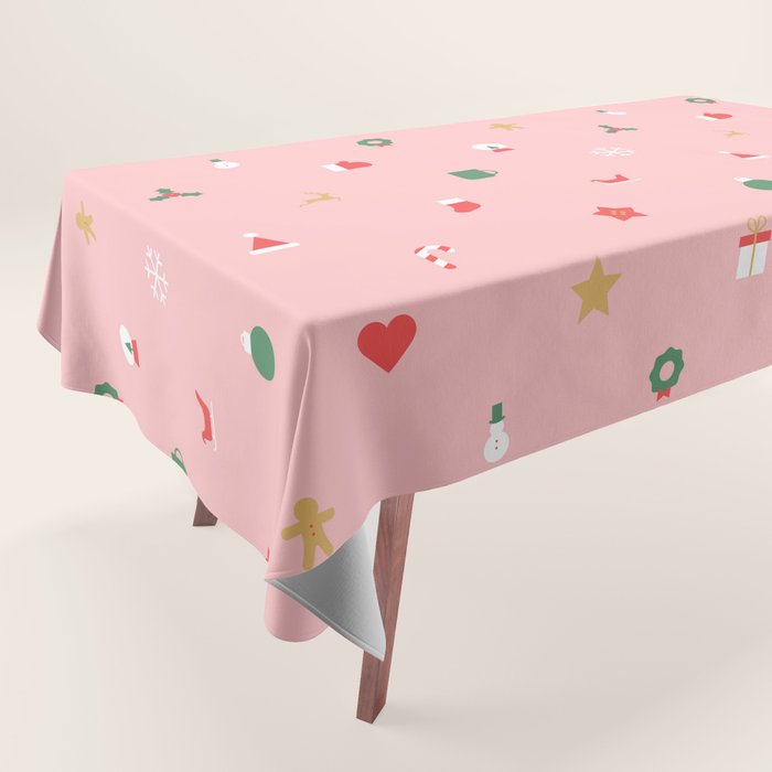 Retro christmas ornament decoration pattern Tablecloth Gallery Image 1