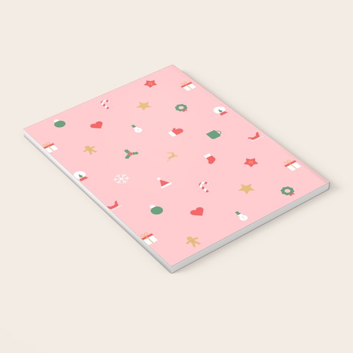 Retro christmas ornament decoration pattern Notebook Gallery Image 3