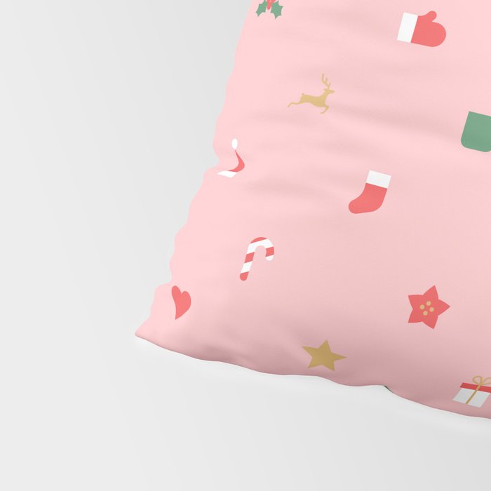 Retro christmas ornament decoration pattern Pillow Sham Gallery Image 4