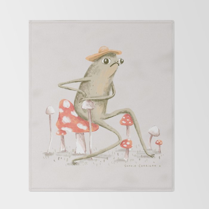Awkward Toad Throw Blanket Gallery Image 2