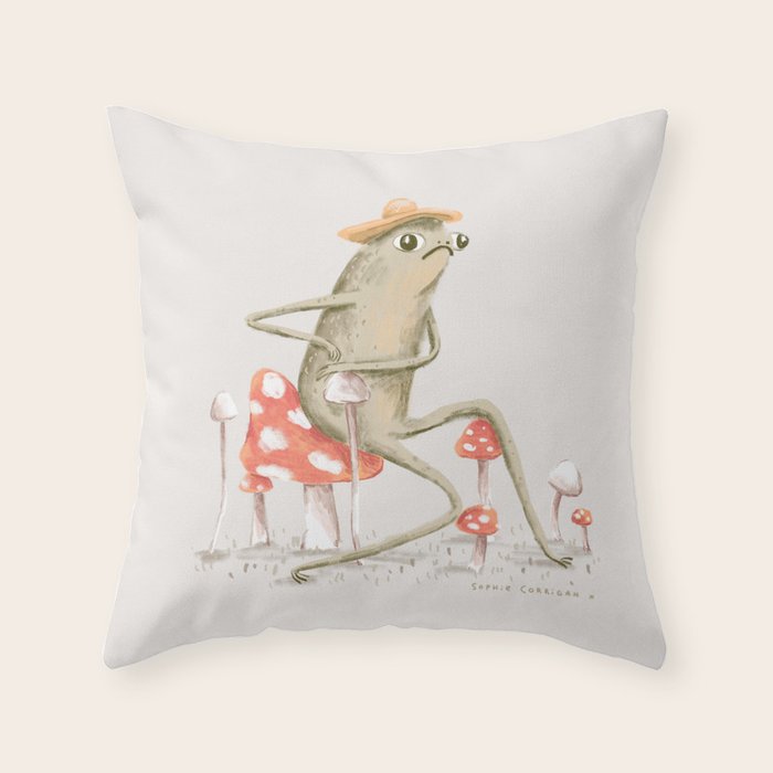Awkward Toad Throw Pillow Gallery Image 1