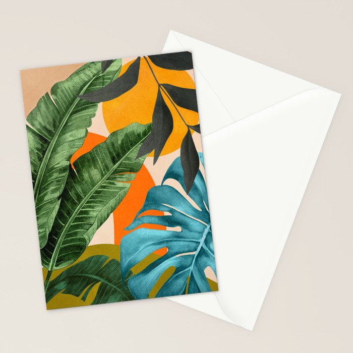 Abstract Tropical Art 15 Stationery Card Gallery Image 2