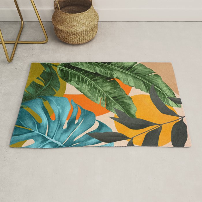 Abstract Tropical Art 15 Rug Gallery Image 1