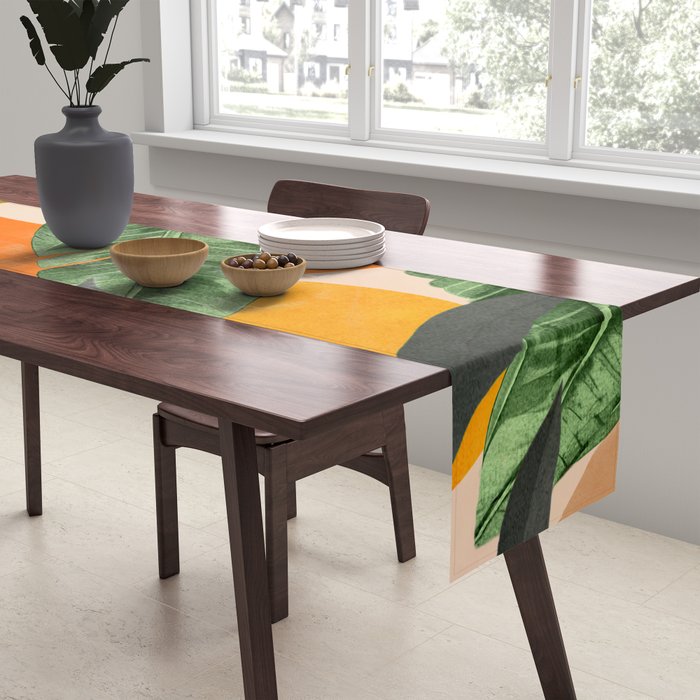 Abstract Tropical Art 15 Table Runner Gallery Image 2