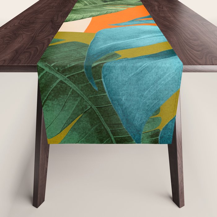 Abstract Tropical Art 15 Table Runner Gallery Image 1