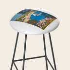 1926 FRANCE Summer On The Cote D'Azur Travel Poster Stool Gallery Image 2