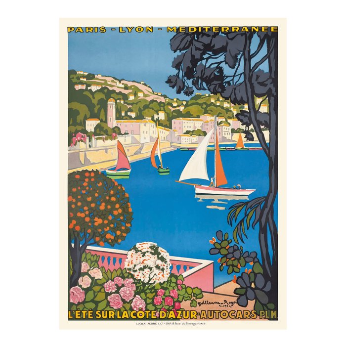 1926 FRANCE Summer On The Cote D'Azur Travel Poster Coffee Mug Gallery Image 2