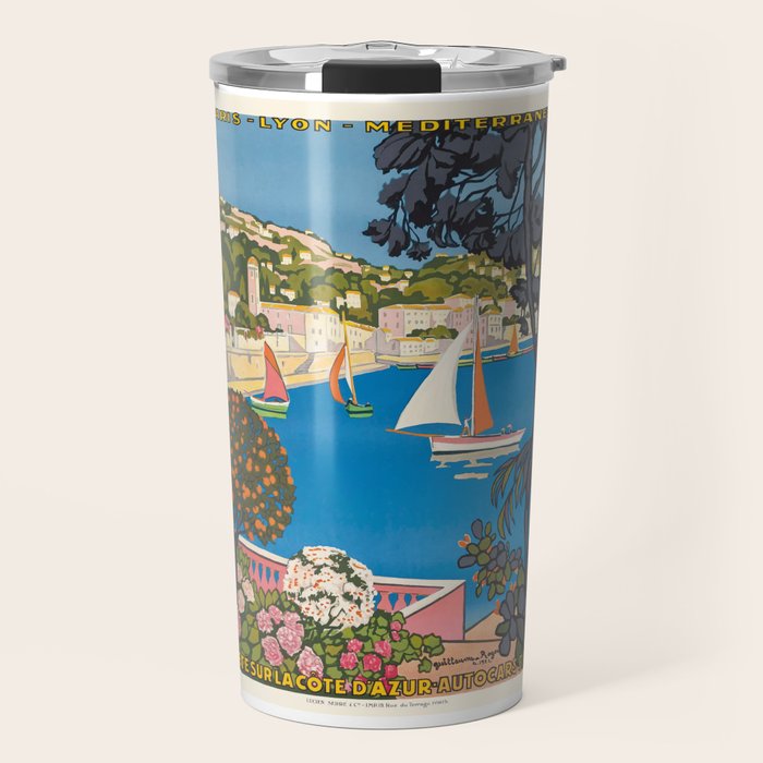 1926 FRANCE Summer On The Cote D'Azur Travel Poster Travel Mug Gallery Image 1