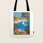 1926 FRANCE Summer On The Cote D'Azur Travel Poster Tote Bag Gallery Image 1