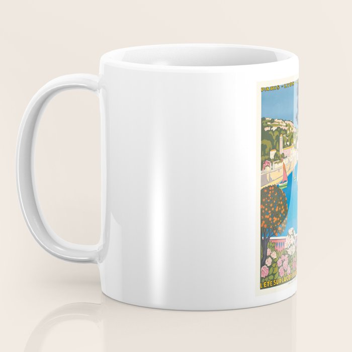 1926 FRANCE Summer On The Cote D'Azur Travel Poster Coffee Mug Gallery Image 3