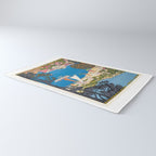 1926 FRANCE Summer On The Cote D'Azur Travel Poster Rug Gallery Image 3