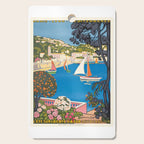 1926 FRANCE Summer On The Cote D'Azur Travel Poster Cutting Board Gallery Image 1