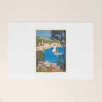 1926 FRANCE Summer On The Cote D'Azur Travel Poster Welcome Mat Gallery Image 1