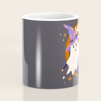 Here for the boos - cute witchy ghost Coffee Mug Gallery Image 4