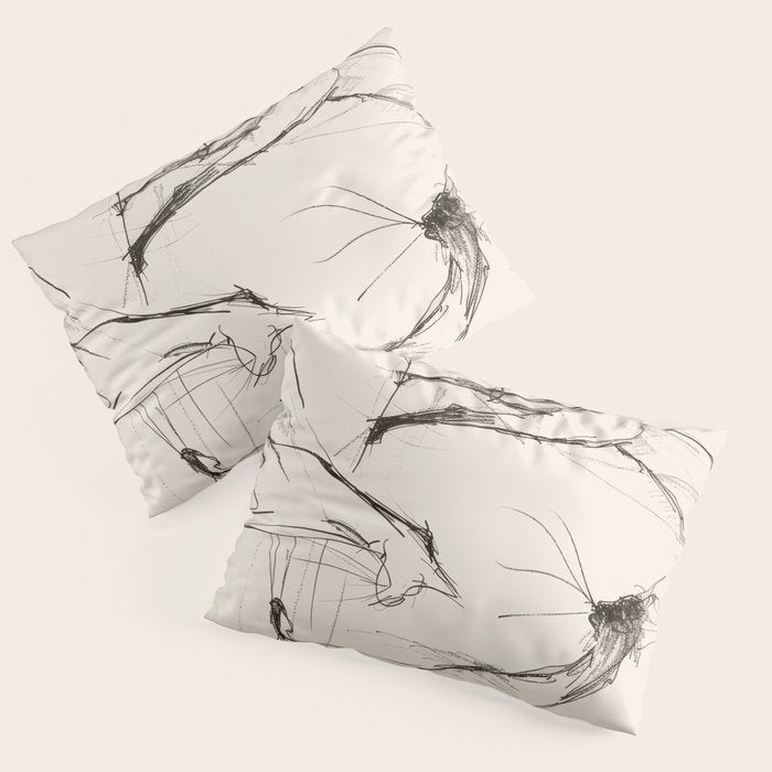 Modern Cat Sketch Pillow Sham Gallery Image 3