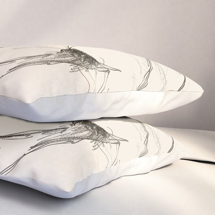 Modern Cat Sketch Pillow Sham Gallery Image 3