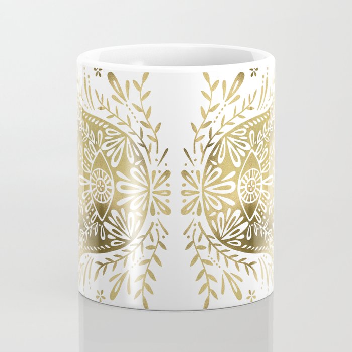 Hamsa Hand - Gold Palette Coffee Mug Gallery Image 4