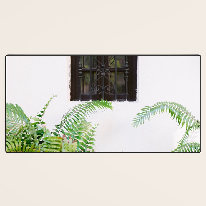 Santo Domingo window | Minimalistic botanical travel photography print | Dominican Republic wall art Desk Mat Gallery Image 3