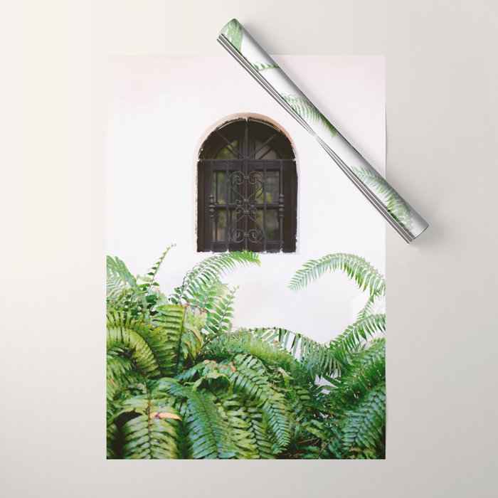 Santo Domingo window | Minimalistic botanical travel photography print | Dominican Republic wall art Wrapping Paper Gallery Image 1