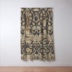 William Morris Vintage Pure Lodden Charcoal Gold  Window Curtain Gallery Image 3