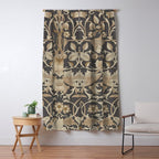 William Morris Vintage Pure Lodden Charcoal Gold  Window Curtain Gallery Image 5