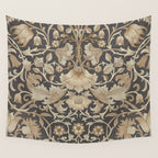 William Morris Vintage Pure Lodden Charcoal Gold  Wall Tapestry Gallery Image 4