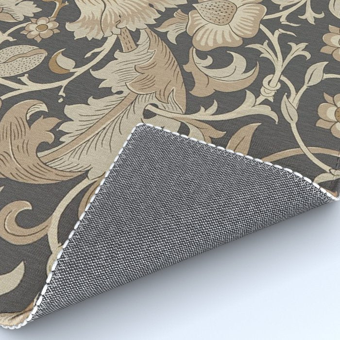 William Morris Vintage Pure Lodden Charcoal Gold  Rug Gallery Image 4