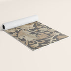 William Morris Vintage Pure Lodden Charcoal Gold  Yoga Mat Gallery Image 2