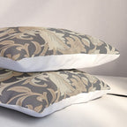 William Morris Vintage Pure Lodden Charcoal Gold  Pillow Sham Gallery Image 3