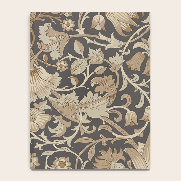 William Morris Vintage Pure Lodden Charcoal Gold  Notebook Gallery Image 4