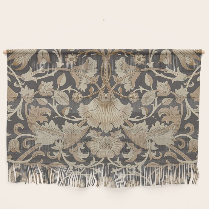 William Morris Vintage Pure Lodden Charcoal Gold  Wall Hanging Gallery Image 1