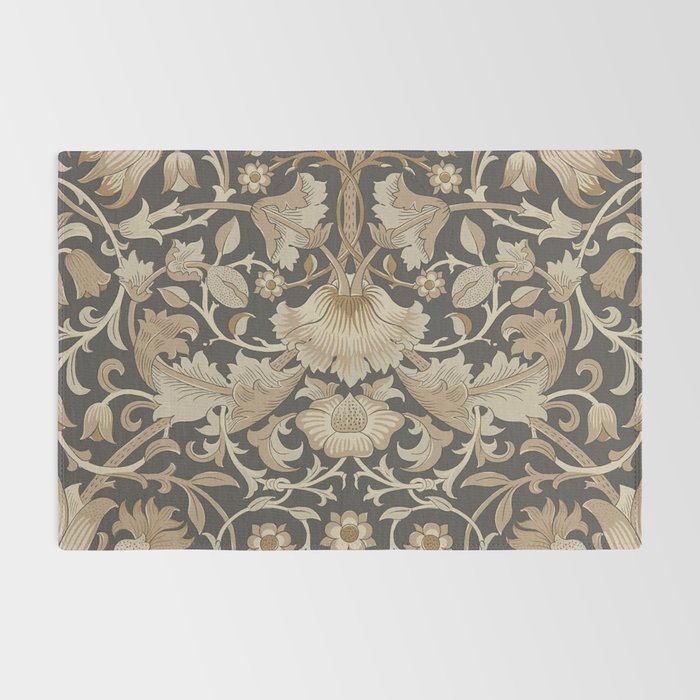 William Morris Vintage Pure Lodden Charcoal Gold  Rug Gallery Image 2
