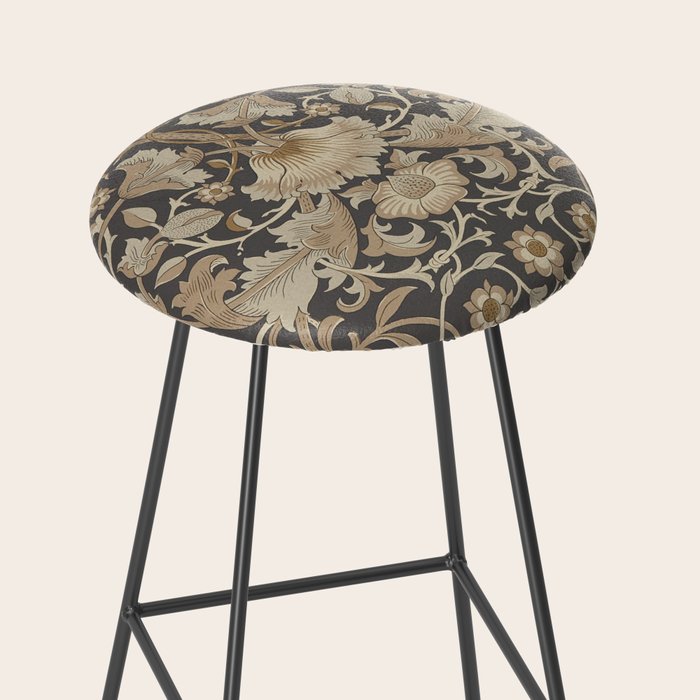 William Morris Vintage Pure Lodden Charcoal Gold  Stool Gallery Image 2
