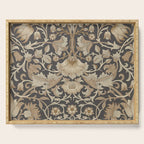 William Morris Vintage Pure Lodden Charcoal Gold  Serving Tray Gallery Image 1