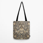 William Morris Vintage Pure Lodden Charcoal Gold  Tote Bag Gallery Image 2