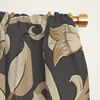 William Morris Vintage Pure Lodden Charcoal Gold  Window Curtain Gallery Image 2