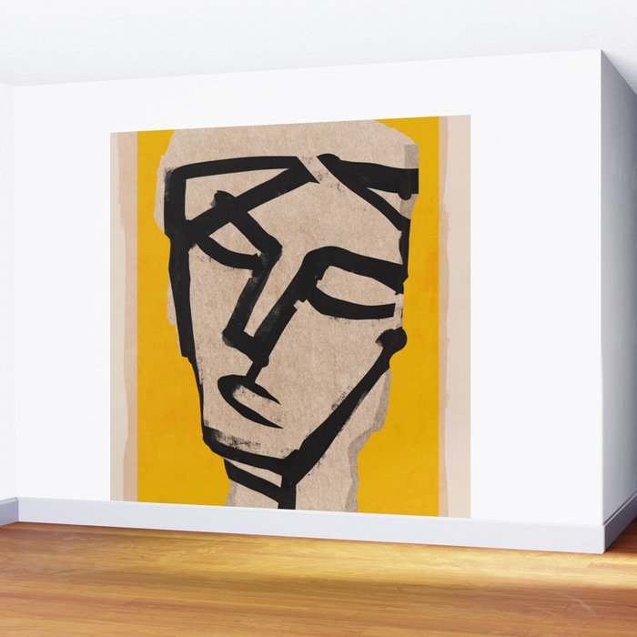 Modern Abstract Art Face 20 Wall Mural Gallery Image 2