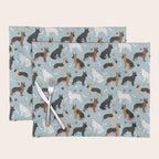 German Shepherd Dog Paws and Bones Pattern Placemat Gallery Image 1