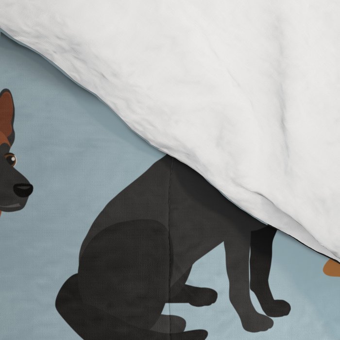 German Shepherd Dog Paws and Bones Pattern Comforter Gallery Image 4